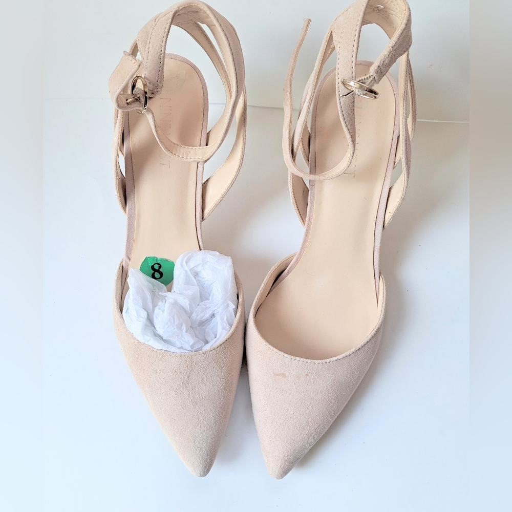 Nine West Strappy 3" Heel | Pointy Toe | Neutral/Sand